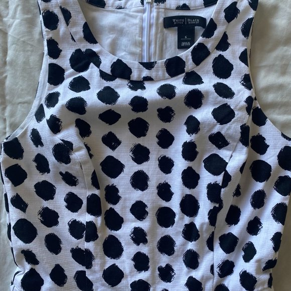 White House Black Market White Polka Dot Dress▪6 - Picture 3 of 6